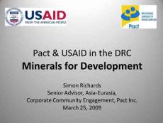 Pact  amp; USAID in the DRCMinerals for Development