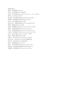 全球機場免稅店明細