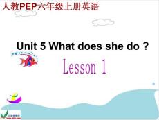 PEP小学六年级上册 Unit 5 What does she do lesson 1