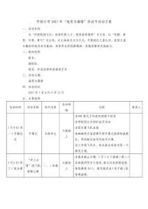 xx小學2015年科技節活動方案