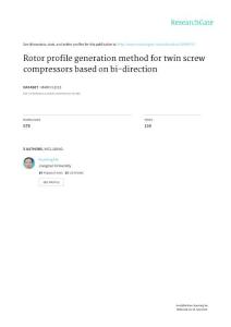 Rotor Profile Generation Method for Twin Screw Compressors Based on Bi-Direction20130109(1)