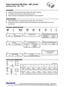 片式EMI三端濾波器MFL+series+of+Chip+3-Terminal+EMI+Filter