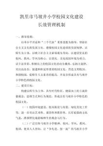 校园文化建设长效管理机制