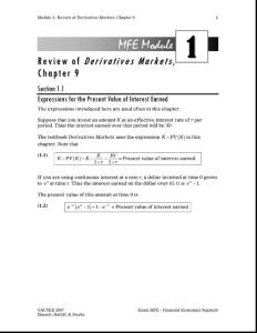 ACTEX Study Manual-MFE