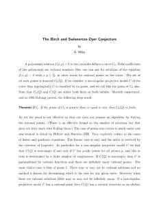 Clay数学问题之BSD猜想  - The Birch and Swinnerton-Dyer Conjecture