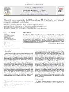 ZIF-8-Ethene_ethane separation by the MOF membrane ZIF-8