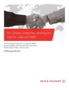 Bain贝恩咨询China Outbound M&A report