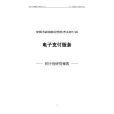 新国都：深圳市新国都软件技术有限公司电子支付服务可行性研究报告