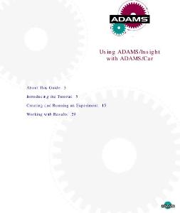 Using ADAMS-Insight with ADAMS-Car