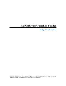 ADAMS-View Function Builder