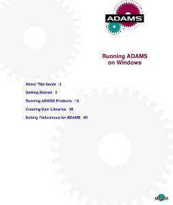 Running ADAMS on Windows