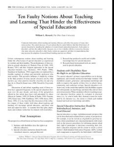 Ten Faulty Notions About Teaching and Learning That Hinder the…
