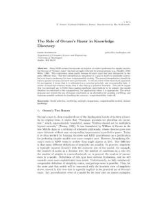 The Role of Occam’s Razor in Knowledge Discovery