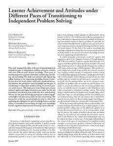 Learner Achievement and Attitudes under Different Paces of…