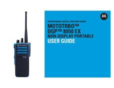 Motorola DGP 8050 EX User Manual