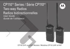 Motorola CP 110 User Manual