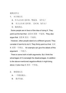 萬能英語作文模板