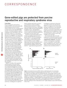 nbt.3434-Gene-edited pigs are protected from porcine reproductive and respiratory syndrome virus