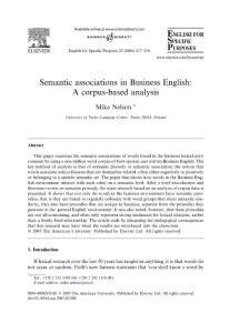 Semantic associations in Business English - A corpus-based analysis (paper)