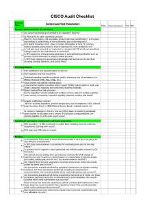 00186-CISCO Audit Checklist