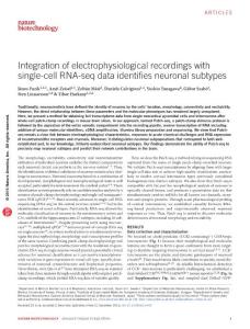 nbt.3443-Integration of electrophysiological recordings with single-cell RNA-seq data identifies neuronal subtypes