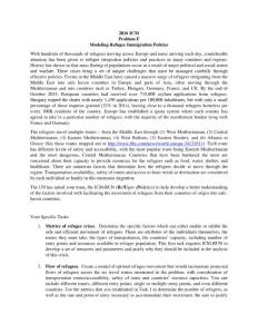 2016美國數學建模競賽ICM F 題2016_ICM_Problem_F Modeling Refugee Immigration Policies
