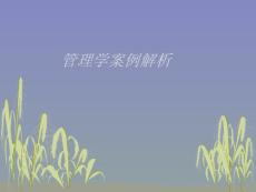 管理学案例分析及答案