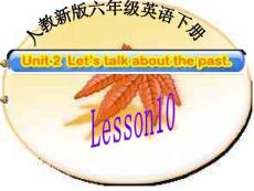（人教新版）六年级英语下册课件 Unit 2 Lesson 10
