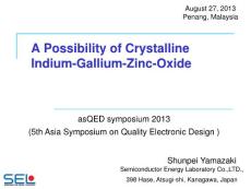 A Possibility of Crystalline Indium-Gallium-Zinc-Oxide