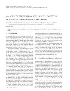 N-MACHINES, FREE ENERGY AND LANCZOS POTENTIAL