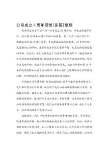 [業務]公司成立×周年感想[多篇]整理