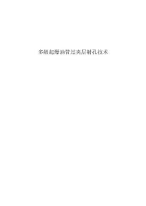 多级起爆油管过夹层射孔技术