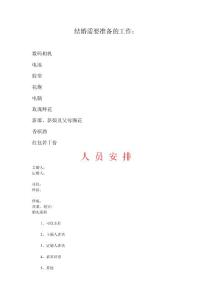 結婚需要準備的工作