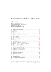 Quantum Stochastic Analysis – an Introduction