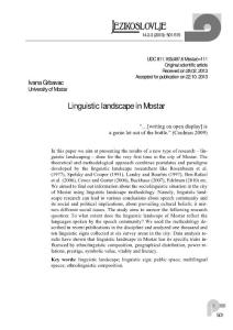 Linguistic landscape in Mostar - SRCE