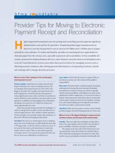 Provider Tips for Moving to Electronic Payment …