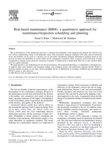Risk based maintenance_a quantitative approach for maintenance inspection scheduling and planning