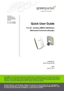 UH_Quick User Guide - Idilis