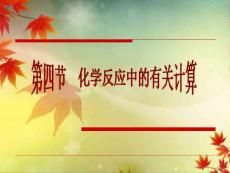 第四節(jié)____化學(xué)反應(yīng)中的有關(guān)計算 【確定】