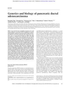 Genes Dev.-2016-Ying-355-85-Genetics and biology of pancreatic ductal adenocarcinoma