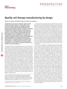 nbt.3525-Quality cell therapy manufacturing by design