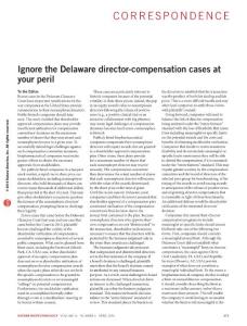 nbt.3529-Ignore the Delaware director-compensation cases at your peril