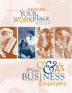 Keeping Your Workplace Safe - Brochure