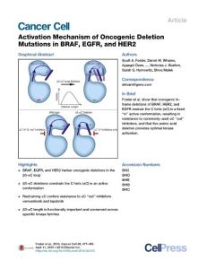 Cancer Cell-2016-Activation Mechanism of Oncogenic Deletion Mutations in BRAF, EGFR, and HER2