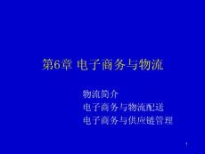 第6章 电子商务与物流 1