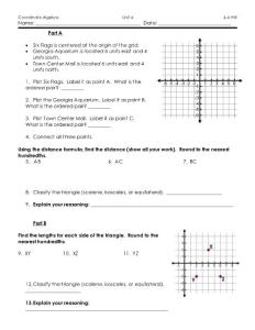 Distance between a point and the line - Harrison High …