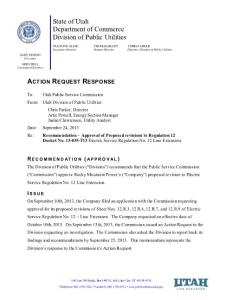 DIVISION MEMORANDUM - psc.utah.gov