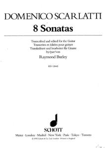 古典吉他 吉他谱 Classical guitar－D.Scarlatti--K 480, K 379, K 208, K 232, K 491, K 094, K 376, K 377, Sonatas, tr Burley 乐谱