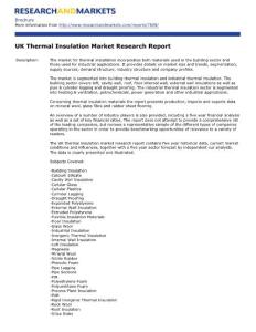 PDF Brochure - UK Thermal Insulation Market Research Report