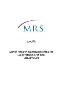 AURA Market research processes client  the Data Protection Act